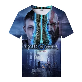Yeni God of War 4 T-shirt Şarkıcı 3D Baskı Spor T-shirt Yaz Harajuku Streetwear Hip Hop Serin Üstleri