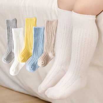 Bebek Çorap Bahar ve Yaz İnce çocuk Çorap 0-2years Bebek İçi Boş Örme Pamuklu Yumuşak Çorap İspanyol Tarzı Anti-sivrisinek