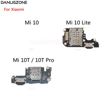 USB şarj yuvası Portu Soket Jack Konnektörü Şarj Kurulu SIM Kart Tepsi Yuvası Flex Kablo Xiaomi Mi 10 Lite 5G 10T Pro
