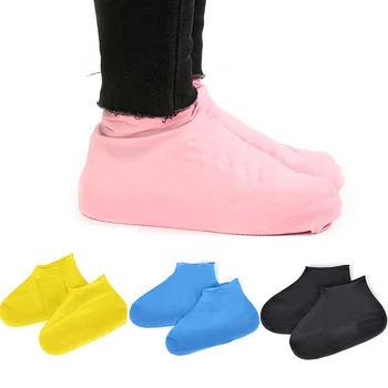 1 Çift Kullanımlık Ayakkabı Kapağı Lateks Su Geçirmez ayakkabı Kapakları kaymaz Kauçuk yağmur çizmeleri Kapak kaymaz Ayakkabı Aksesuarları