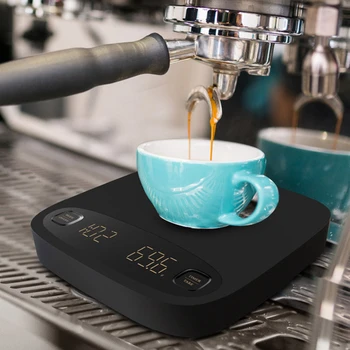 2kg / 0.1 g Elektronik Kahve Ölçeği Zamanlayıcı ile Dijital Mutfak Kahve Terazi Tartı Dengesi Terazi Takı Ölçeği USB Şarj