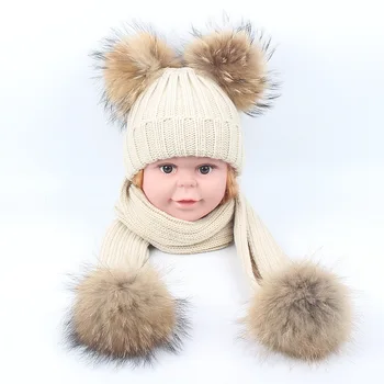 şapka ve eşarp çocuklar için 1-8years rusya bebek kız kap 2023 sokak elbise çocuk moda Fotoğraf Aksesuarları örgü şapkalar