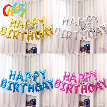 13 adet Mutlu Doğum Günü balon hava Harfler Alfabe ramazan folyo balonlar çocuk oyuncak düğün parti doğum günü helyum globos parti balon