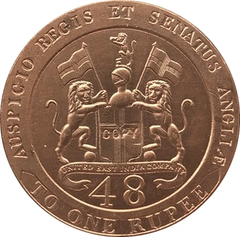 1794 Hindistan-İngiliz 1/48 Rupisi paraları KOPYA 31mm
