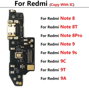 20 Adet / grup USB şarj Portu Dock konektör Mikrofon Kurulu Flex Kablo Xiaomi Redmi İçin Not 8 8T 9 9A 9s 9T 9C 10 Lite Pro K30 4G 5G