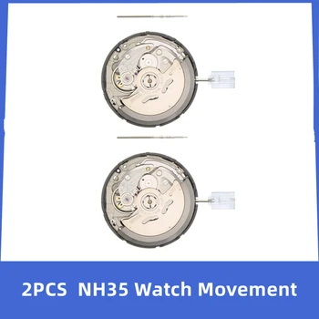 2X NH35 Hareketi Gün Tarih Seti Yüksek Doğruluk Otomatik Mekanik Saat Bilek hareket izleme Çelik Gövde