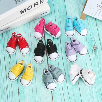 Mini Denim Kanvas Bebek Ayakkabıları Yüksek Top Sneakers 1/6 Ölçekli Bebek El Yapımı Oyun Evi Bebek Sahne Oyuncak Aksesuarları