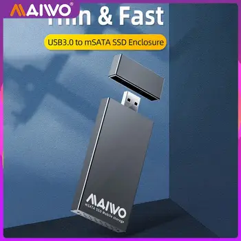 MAIWO K1642S USB 3.0 mSATA SSD Kutusu Harici Kasa Alüminyum Alaşımlı 5Gbps Taşınabilir Katı Hal Sürücü Mobil Muhafaza