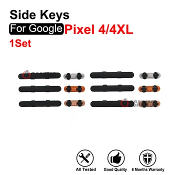 Google Pixel 4 XL için 4XL Yan Düğme Tuşları Güç Açık Kapalı Ses Düğmesi Yedek Parçalar İçin Siyah Beyaz Turuncu Telefon