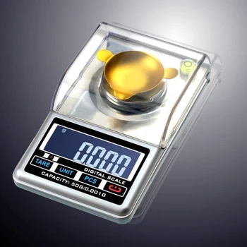 Mini Yüksek Doğruluk 0.001 g ~ 50g Yüksek Çözünürlüklü takı Ölçeği kaliteli cep elektronik dijital ölçeği + perakende kutusu