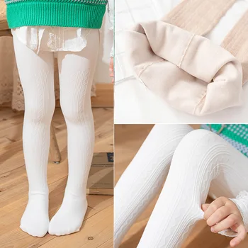 2 ila 10 Yıl 5 Renkler Sonbahar Kış Sıcak Kız Tayt Polar Astar Tayt Kızlar için Anti-boncuklanma Yumuşak Çocuk Külotlu Çorap Çocuklar İçin
