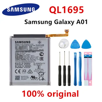 SAMSUNG 100 % Orijinal QL1695 3000mAh Yedek Pil Samsung Galaxy A01 Cep telefonu Pilleri + Araçları