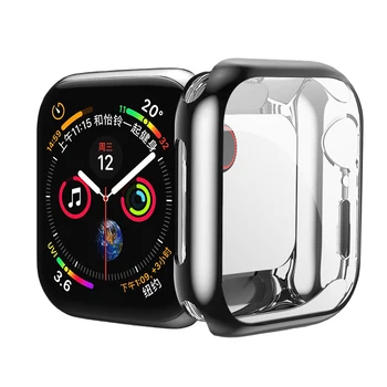 tam ekran koruyucu kılıf Apple ürünü için 5 4 44mm 40mm apple watch iwatch serisi 3/2/1 42mm 38mm Kapak Darbeye Dayanıklı Kabuk