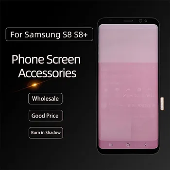 Orijinal Samsung Galaxy S8 LCD AMOLED Yanık Çerçeve İle G950F G950U Dokunmatik Ekran S8 Artı G955F G955U Dokunmatik Ekran Meclisi