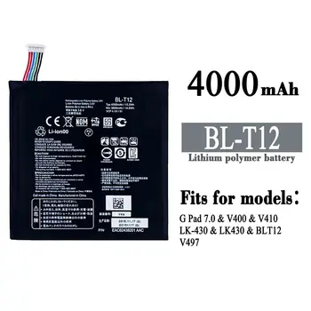 BL - T12 100 % Orijinal Yüksek Kaliteli Yedek Pil LG G Pad 7.0 İçin V400 V410 V497 BLT12 4000mAh Cep Telefonu Son Piller