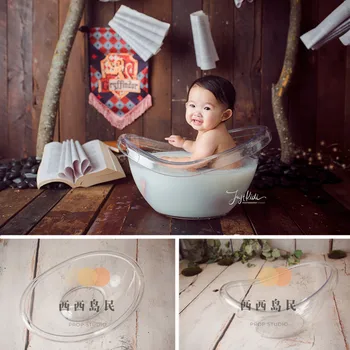 Yenidoğan Fotoğraf Sahne Akrilik Şeffaf süt küveti Bebek Fotoğraf Çekimi Poz Yatak Mobilya Erkek Kız Fotografie Aksesuarları