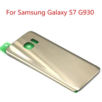 Arka Pil Kapağı Samsung Galaxy S7 G930 G930F G930H Kapı Arka Cam Konut Case Logo Yapıştırıcı İle Değiştirin
