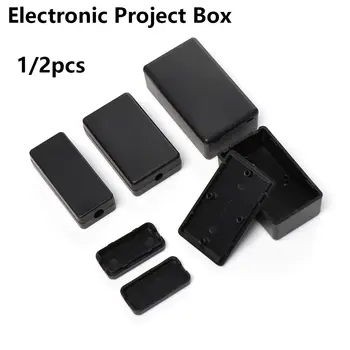 1/2 adet Sıcak ABS Plastik Siyah DİY Elektronik Proje Kutusu Enstrüman Durumda Muhafaza Kutuları Su Geçirmez Kapak Projesi