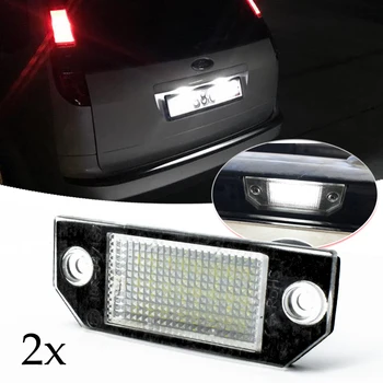 2x LED Numarası Plaka İşık Lambaları Aydınlatma Yükseltme Ford Focus 2 İçin ST 225 C Max 2003 2004 2005 2006 2007 2008
