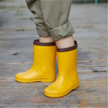 Çocuk Rainboots Anti Atlama Erkek ve Kız Kauçuk yağmur ayakkabıları bebeğin Yağmur Lastik Çizmeler Karikatür Kız ve Erkek Su geçirmez ayakkabı