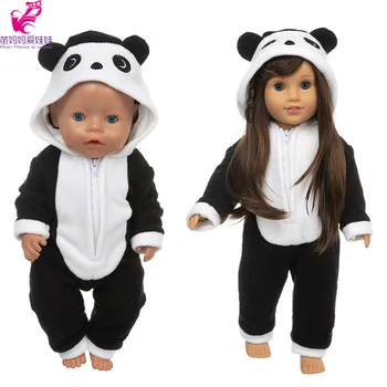 Bebek oyuncak bebek giysileri Hayvan Panda Romper 40cm Nenuco Ropa Y Su Hermanita 18 İnç Kız Bebek Unicorn Elbise