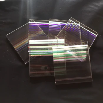 10 ADET Güzel Hasar Dikdörtgen Prizma Projektör Dikroik Prizma Parti Ev Dekorasyon Sanat Kolye DIY Tasarım