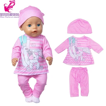 Bebek Yeni Doğan oyuncak bebek giysileri Pijama Şapka 17 İnç Bebek Ceket Oyuncak Bebek Kıyafetleri Çocuk Hediyeler