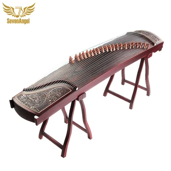 SevenAngel Profesyonel Guzheng Çin 21 Sokmaları Kanun Lankao katı ahşap Paulownia Cither Enstrüman Aksesuarları İle