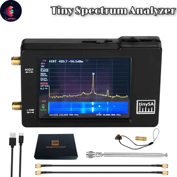 TinySA Spektrum Analizörü El İki Giriş Küçük 2.8 İnç Dokunmatik Ekran 100khz ila 960mhz Ses Spektrum Analizörleri