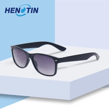 Henotin Bahar Menteşe okuma gözlüğü Bifokal İlerici Gri Lens Erkekler ve Kadınlar Açık Balıkçılık Güneş Gözlüğü Diyoptri +1.0+2.0+3.0