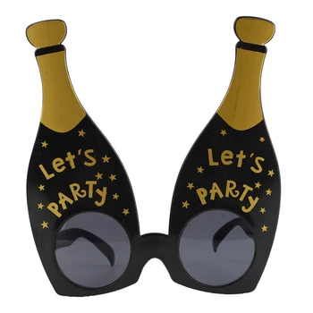 Komik Gözlük Favor Karnaval yeni Yıl parti gözlüğü, Zarif şampanya şişesi Güneş Gözlüğü Eğlenceli Yenilik Süslemeleri