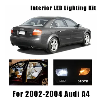 15 Ampuller Beyaz Canbus LED İç Harita kubbe ışık Kiti İçin Fit 2002 2003 2004 Audi A4 B6 Okuma Kapı havasız ortam kabini Lamba Hata Yok