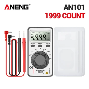 ANENG AN101 LCD Cep Dijital Multimetre arka ışık AC / DC Otomatik Taşınabilir Voltmetre Ampermetre Ohm Test cihazı Ölçme araçları