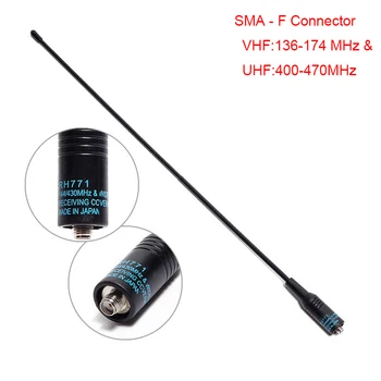 Ruyage Telsiz Anteni SMA-F RH - 771 VHF UHF Çift Bant telsiz telsiz Kenwood Baofeng UV 5R 888S UV82 144/430Mhz