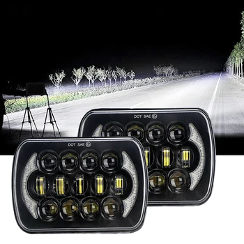 5x7 inç LED jip için far 300W Far Yüksek Düşük İşın DRL Dönüş Sinyal Lambası Araba-styling Oto Yedek