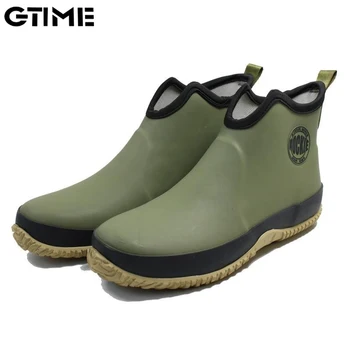 Erkekler kauçuk ayakkabı Su Geçirmez yağmur çizmeleri 2020 Sonbahar Yeni Erkek Kısa yarım çizmeler su geçirmez ayakkabı # LAHXZ-115