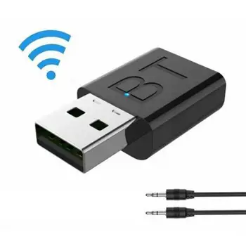 Yeni USB Bluetooth 5.0 Ses Alıcısı Verici Araba AUX Kablosu Kiti Bluetooth Verici TV PC İçin Kablosuz Adaptör B6Z8