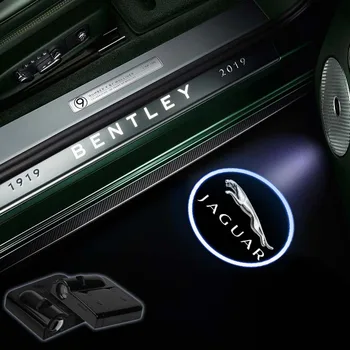 Araba Kapı Led Karşılama Lazer Projektör Logosu Gece Lambası Kablosuz Araba Nezaket Lambası Jaguar için FTYPE S TİPİ XE XF XJ XK XJR XFR XJS