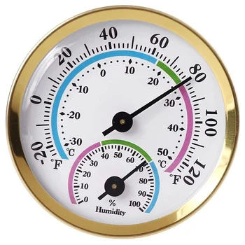 Dijital Kapalı Termometre Ev Mini Dayanıklı Pointer Ücretsiz Pil Ev Sıcaklık nem monitörü Altın