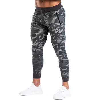 Yeni erkek kamuflaj Sweatpants Spor Joggers 2019 Sonbahar Erkek moda Yüksek Sokak Kalça Uzun Pantolon harem pantolon Sweatpant