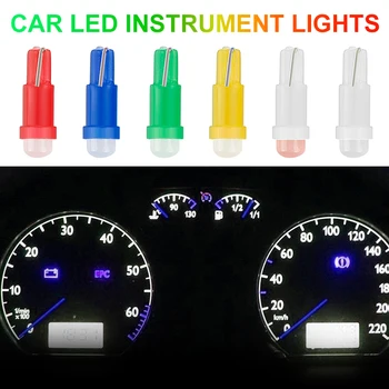 10 Adet araba LED ampul T5 LED ışıkları enstrüman otomobil kapı kama göstergesi okuma lamba ampulü 4014 Led ışıkları
