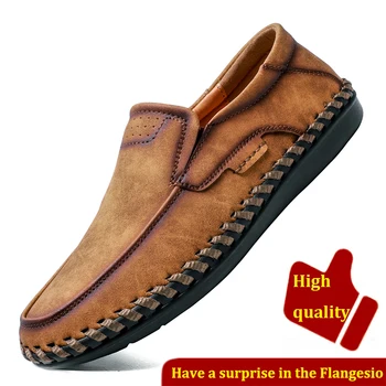 Deri ayakkabı Erkekler Yüksek Kaliteli Doğal deri makosenler El Yapımı İnek Derisi deri ayakkabı Mocassino Uomo Sarı Siyah EUR Boyutu 38-46