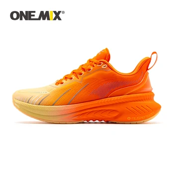 ONEMIX Yeni Üst Yastıklama koşu ayakkabıları Adam Atletik Eğitim spor ayakkabılar Açık kaymaz Aşınmaya dayanıklı Spor Ayakkabı erkekler için