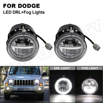 Araba Ön LED DRL gündüz çalışan far Sis lamba donanımı Jeep Grand Cherokee Komutanı Chrysler 300 Dodge Dakota Sis Lambası