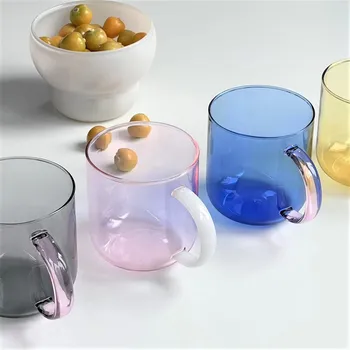 Floriddle Borosilikat cam kupa Kupa ısıya dayanıklı Cam Bardak Drinkware Çay Suyu süt kupası Kahve Kupa Ev su Bardağı