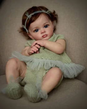 60CM Büyük Yürümeye Başlayan Bebek Bitmiş Yeniden Doğmuş Bebek Bebek Tutti El Yapımı Prenses Giyinmek Bebek Oyuncak noel hediyesi Kızlar İçin Hediye