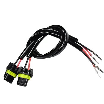 YUNPICAR H1 H3 9006 HB4 Güçlendirme Kablo Demeti LED ön far sis lambası konektör soket Adaptörü (2'li paket)