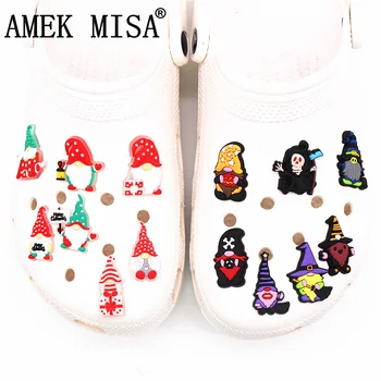 Merry Christmas Ayakkabı Aksesuarları Aydınlık Santa Grim Reaper Cosplay Ayakkabı Takılar Tasarımcı Fit Jıbz Süslemeleri Noel Çocuk Hediye