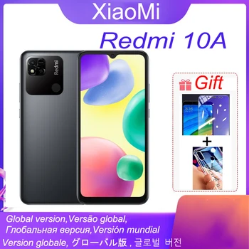 Küresel ROM Xiaomi Redmi 10A 10 A 4GB 64GB / 6GB 128GB Akıllı Telefon 5000mAh 6.53 MTK Helio G25 Octa Çekirdek 13MP Kamera