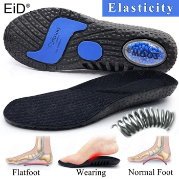 EıD Süper Elastik Spor ayakkabı tabanlığı Taban Şok Emme Yastık Koşu Tabanlık Ayak Erkek Kadın 5D Ortopedik Tabanlık